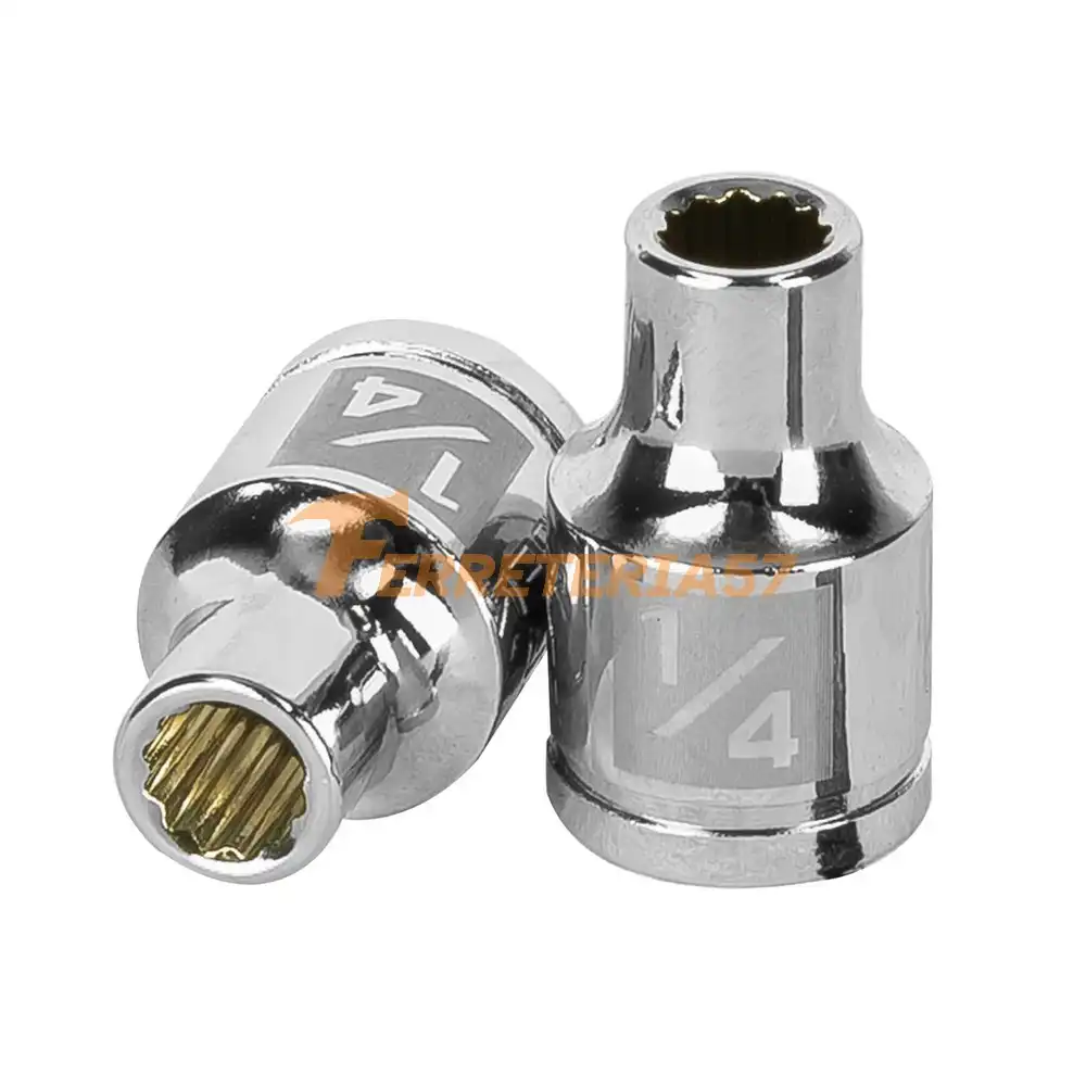 Dado de 1/4', 12 puntas, cuadro 3/8', Truper - 13580 - D-3808
