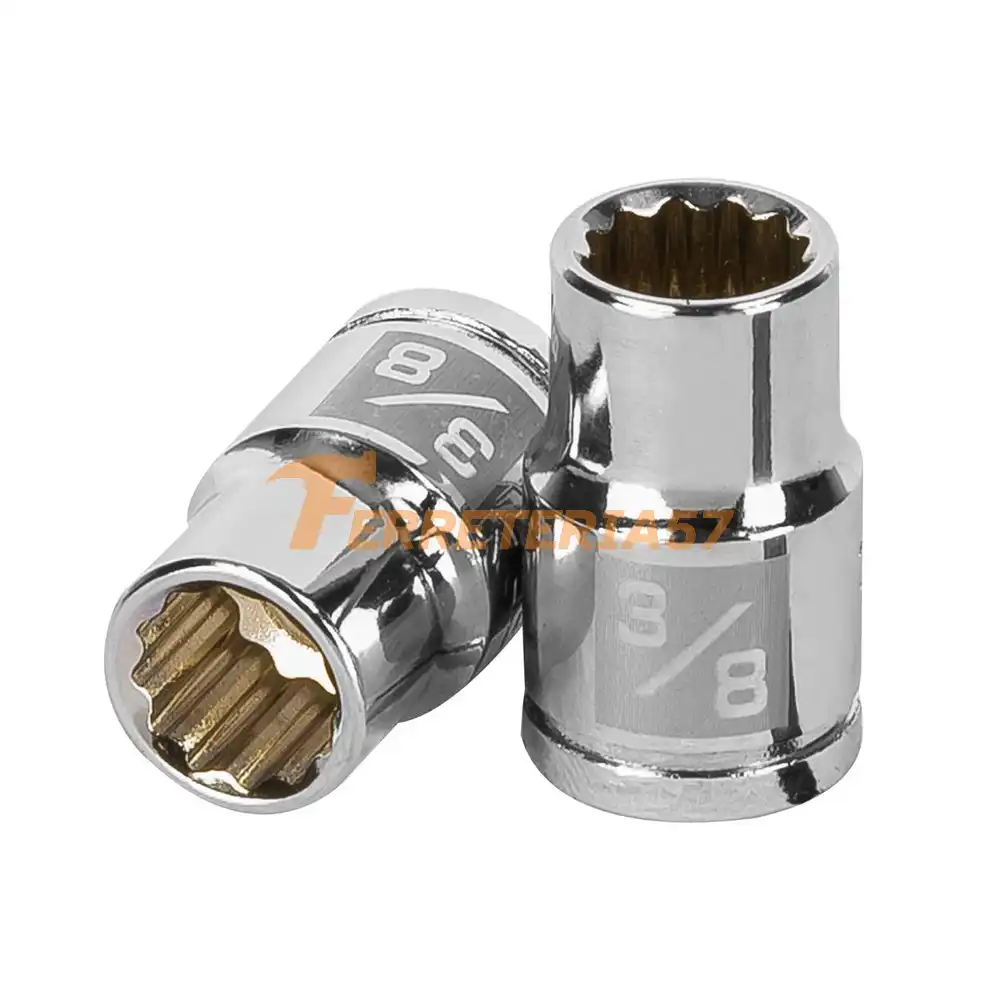 Dado de 3/8', 12 puntas, cuadro 3/8', Truper - 13582 - D-3812