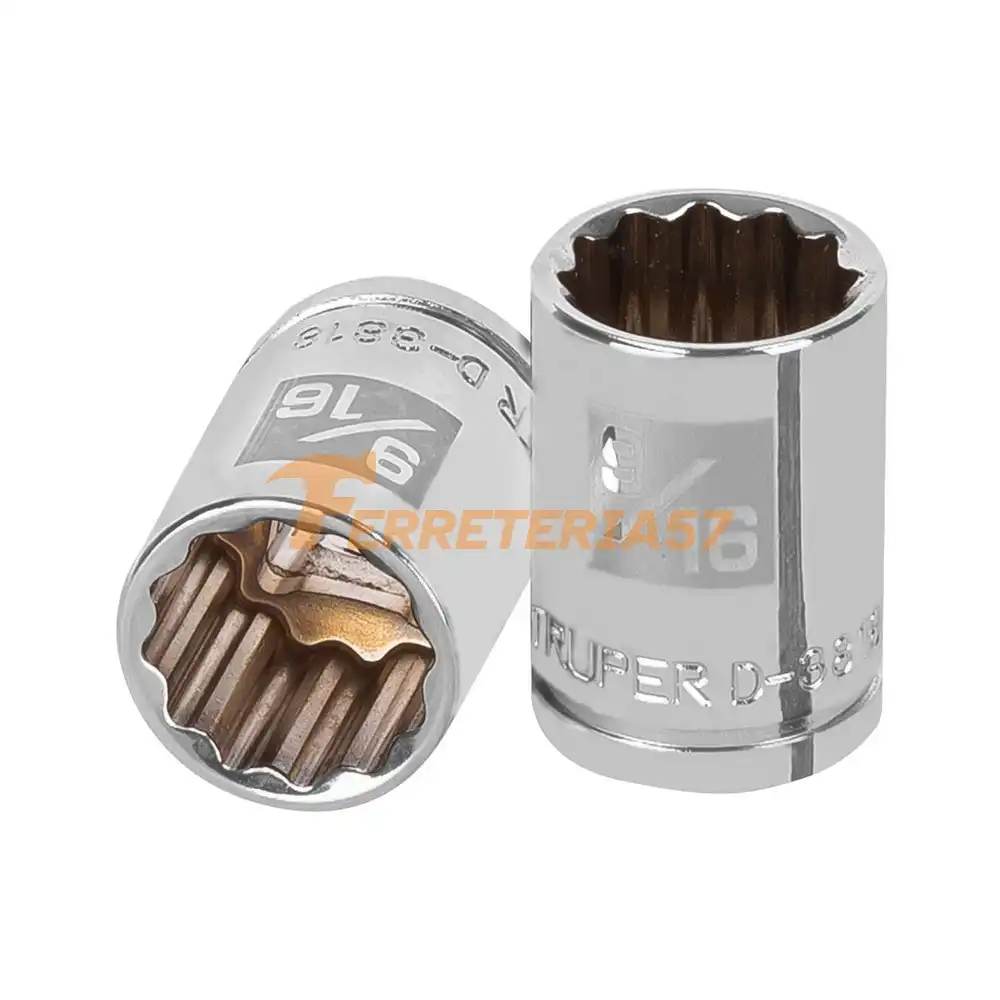 Dado de 9/16', 12 puntas, cuadro 3/8', Truper - 13585 - D-3818