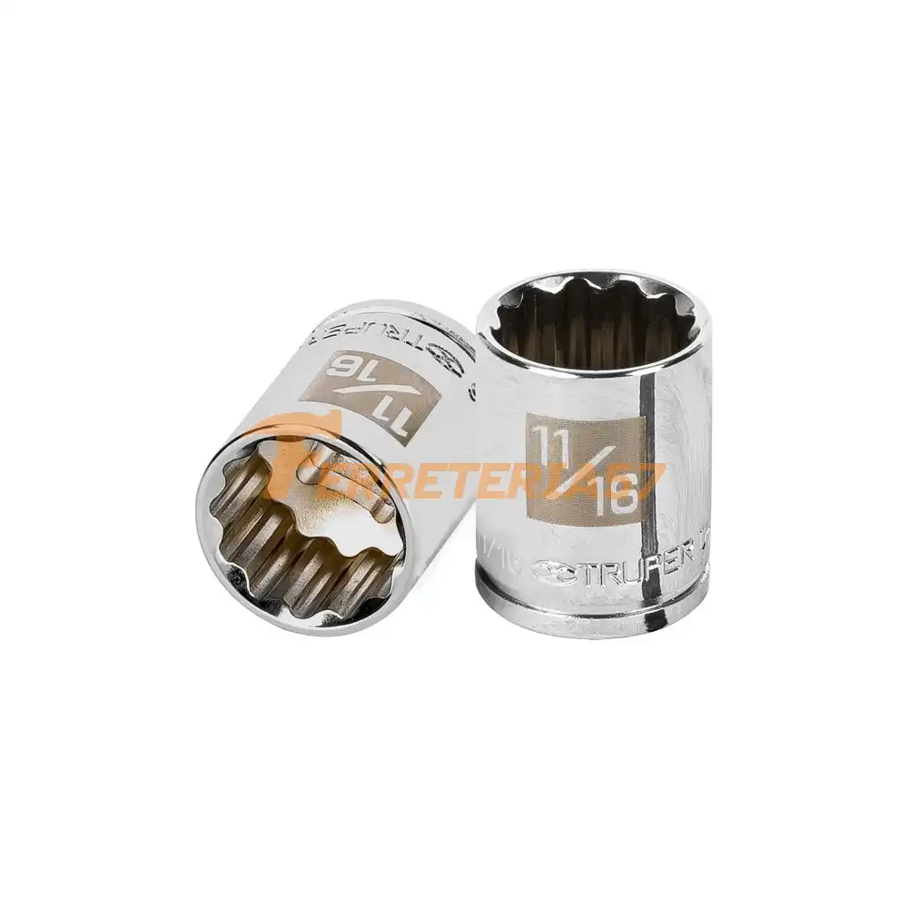 Dado de 11/16', 12 puntas, cuadro 3/8', Truper - 13587 - D-3822