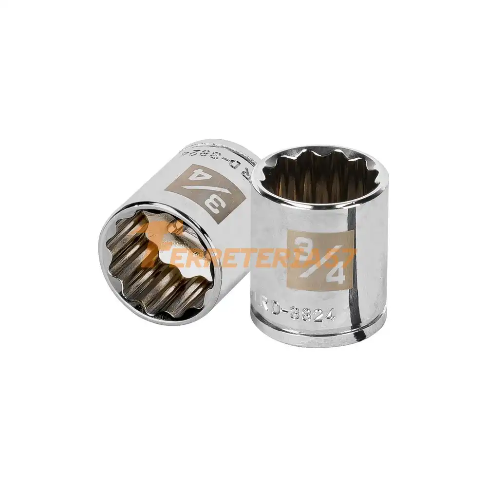 Dado de 3/4', 12 puntas, cuadro 3/8', Truper - 13588 - D-3824