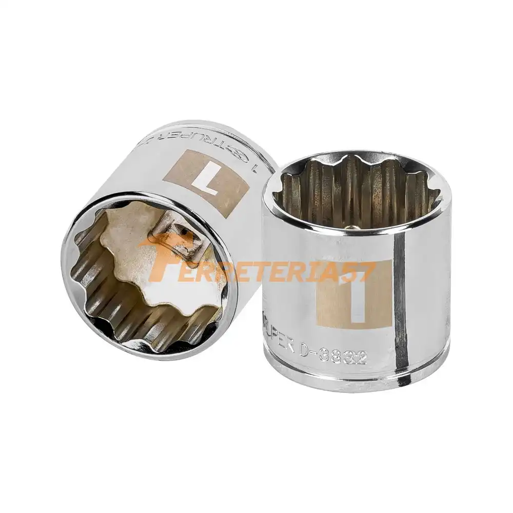 Dado de 1', 12 puntas, cuadro 3/8', Truper - 13592 - D-3832