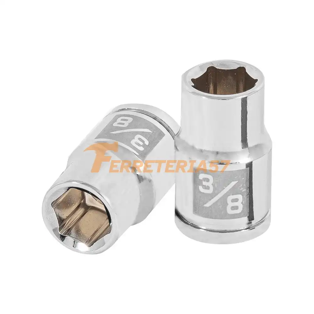 Dado de 3/8', 6 puntas, cuadro 3/8', Truper - 13607 - D-3812-H