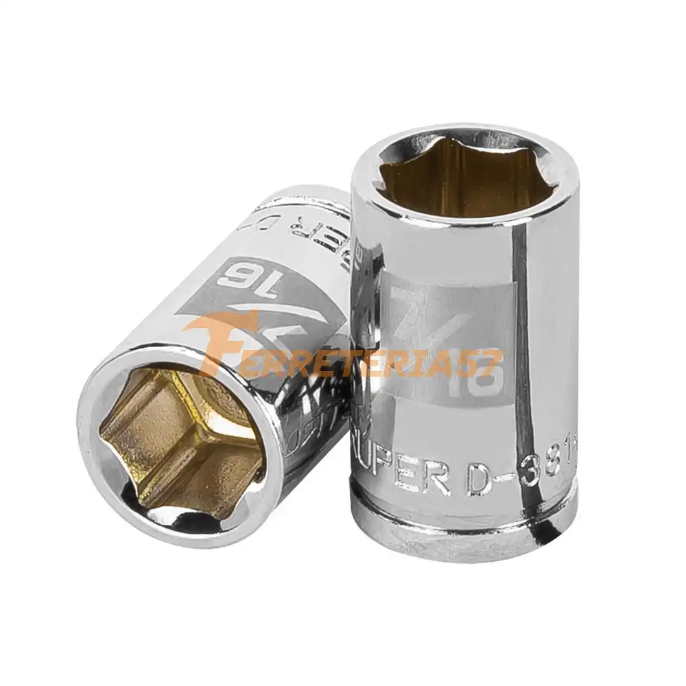 Dado de 7/16', 6 puntas, cuadro 3/8', Truper - 13608 - D-3814-H