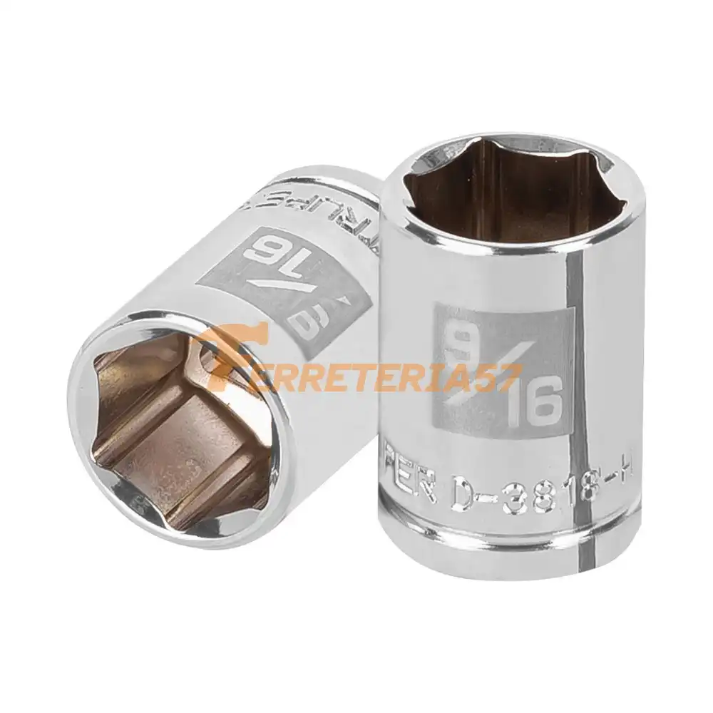 Dado de 9/16', 6 puntas, cuadro 3/8', Truper - 13610 - D-3818-H