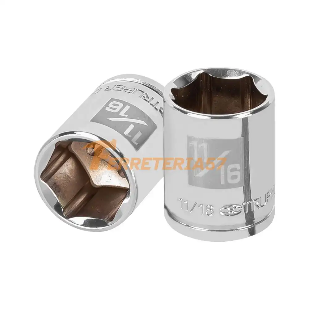 Dado de 11/16', 6 puntas, cuadro 3/8', Truper - 13612 - D-3822-H