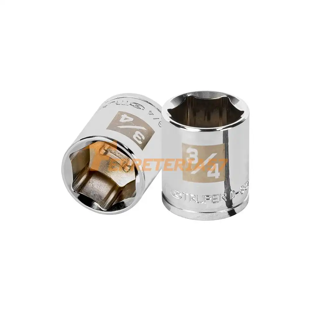 Dado de 3/4', 6 puntas, cuadro 3/8', Truper - 13613 - D-3824-H