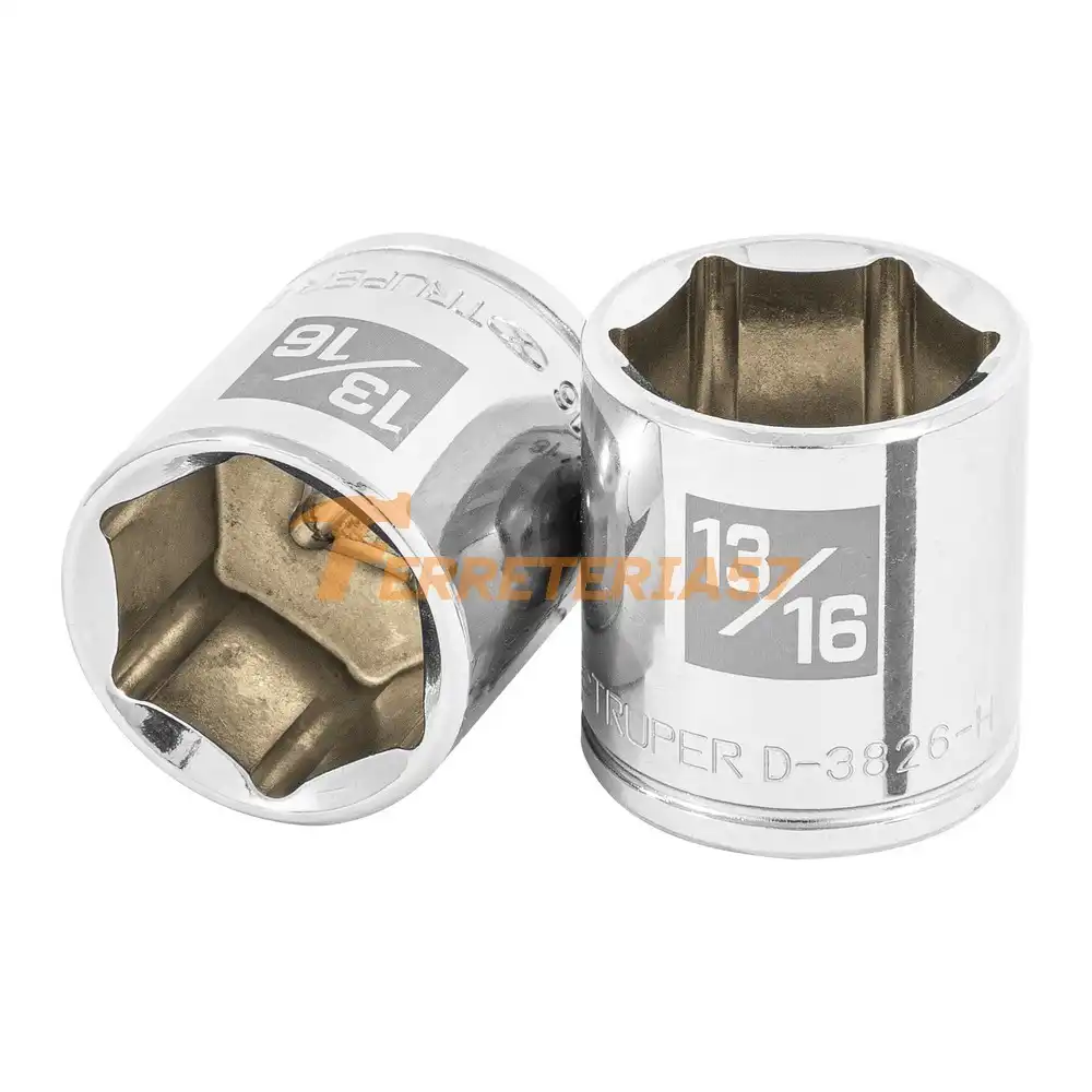 Dado de 13/16', 6 puntas, cuadro 3/8', Truper - 13614 - D-3826-H