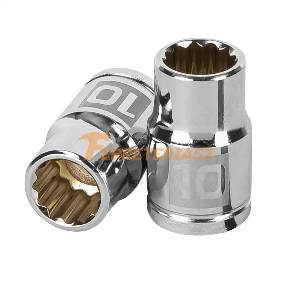 Dado de 10 mm, 12 puntas, cuadro 3/8', Truper - 13630 - D-3810-M