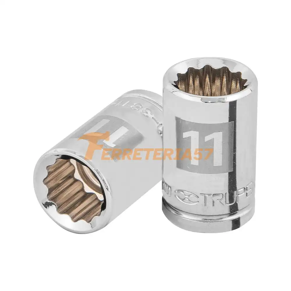 Dado de 11 mm, 12 puntas, cuadro 3/8', Truper - 13631 - D-3811-M
