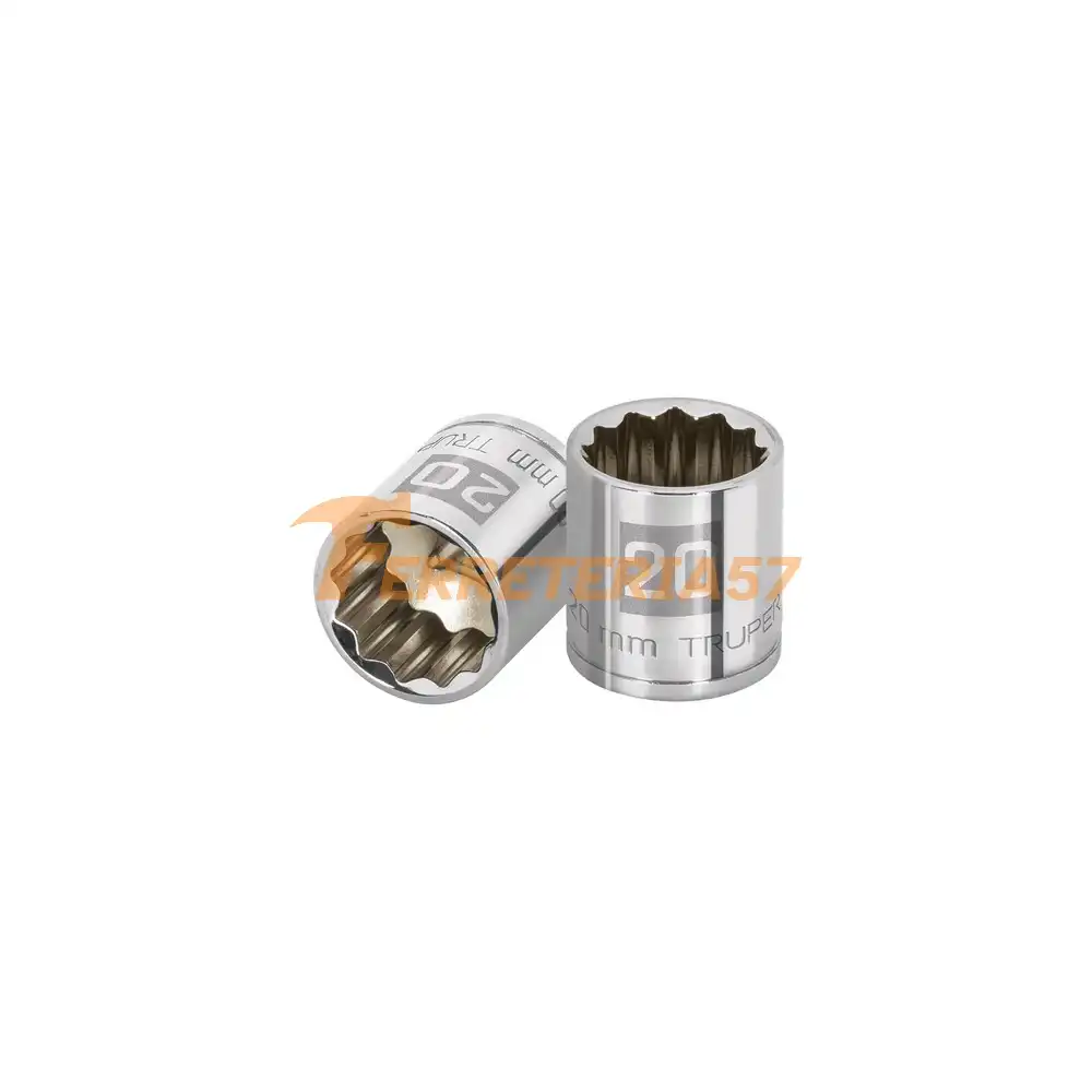 Dado de 20 mm, 12 puntas, cuadro 3/8', Truper - 13640 - D-3820-M