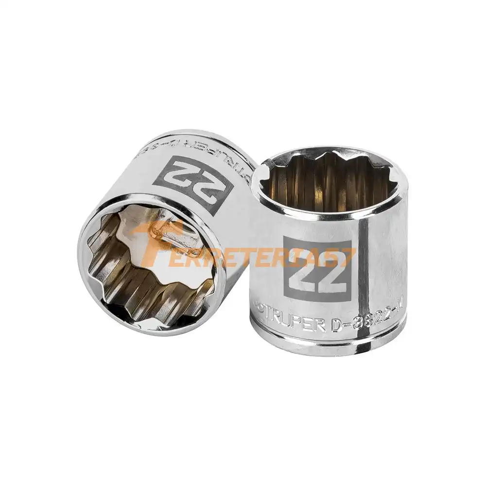 Dado de 22 mm, 12 puntas, cuadro 3/8', Truper - 13642 - D-3822-M