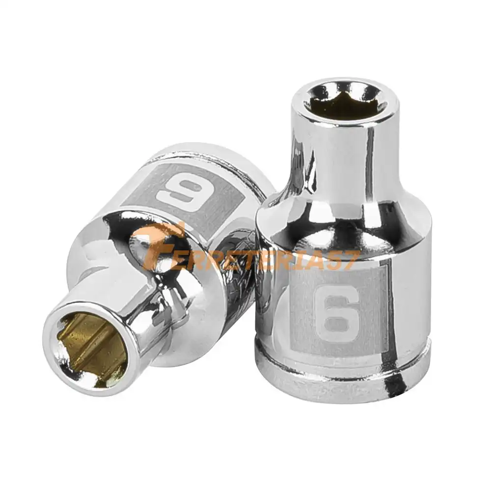 Dado de 6 mm, 6 puntas, cuadro 3/8', Truper - 13670 - D-3806-HM