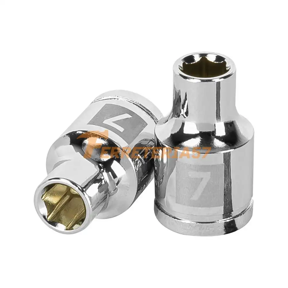 Dado de 7 mm, 6 puntas, cuadro 3/8', Truper - 13671 - D-3807-HM