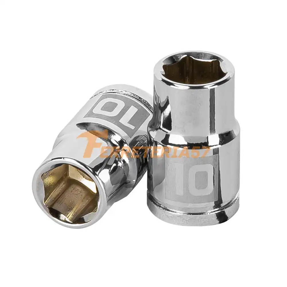 Dado de 10 mm, 6 puntas, cuadro 3/8', Truper - 13674 - D-3810-HM