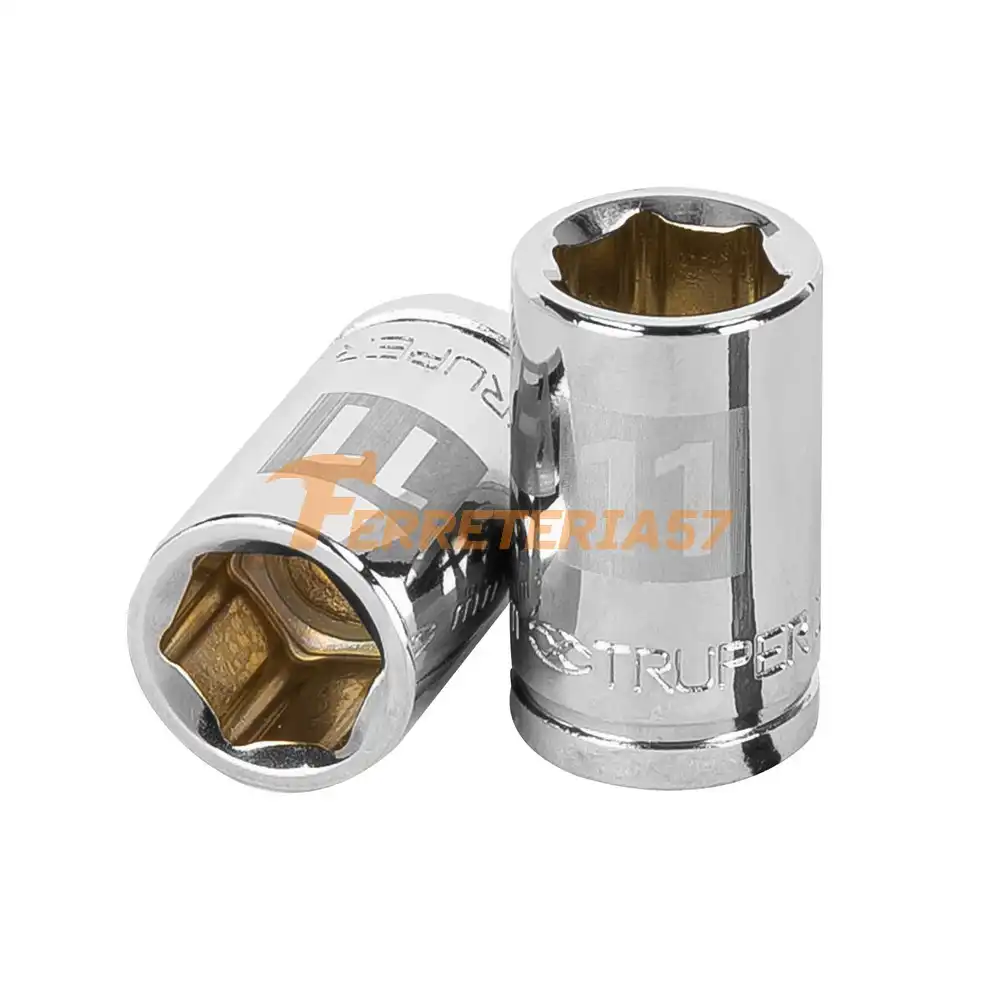 Dado de 11 mm, 6 puntas, cuadro 3/8', Truper - 13675 - D-3811-HM