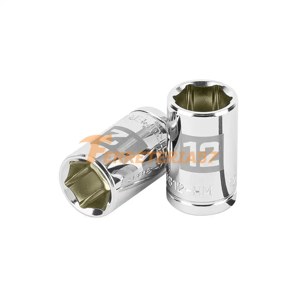 Dado de 12 mm, 6 puntas, cuadro 3/8', Truper - 13676 - D-3812-HM