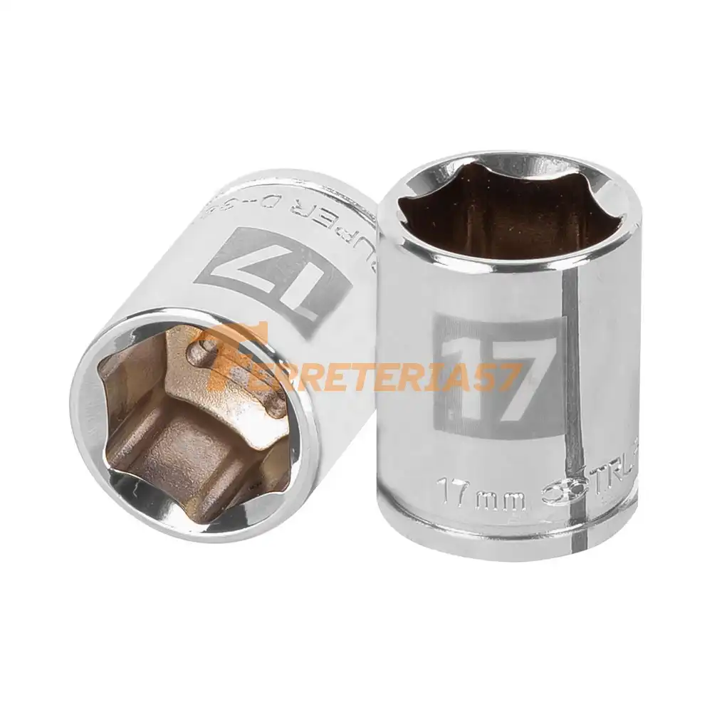 Dado de 17 mm, 6 puntas, cuadro 3/8', Truper - 13681 - D-3817-HM