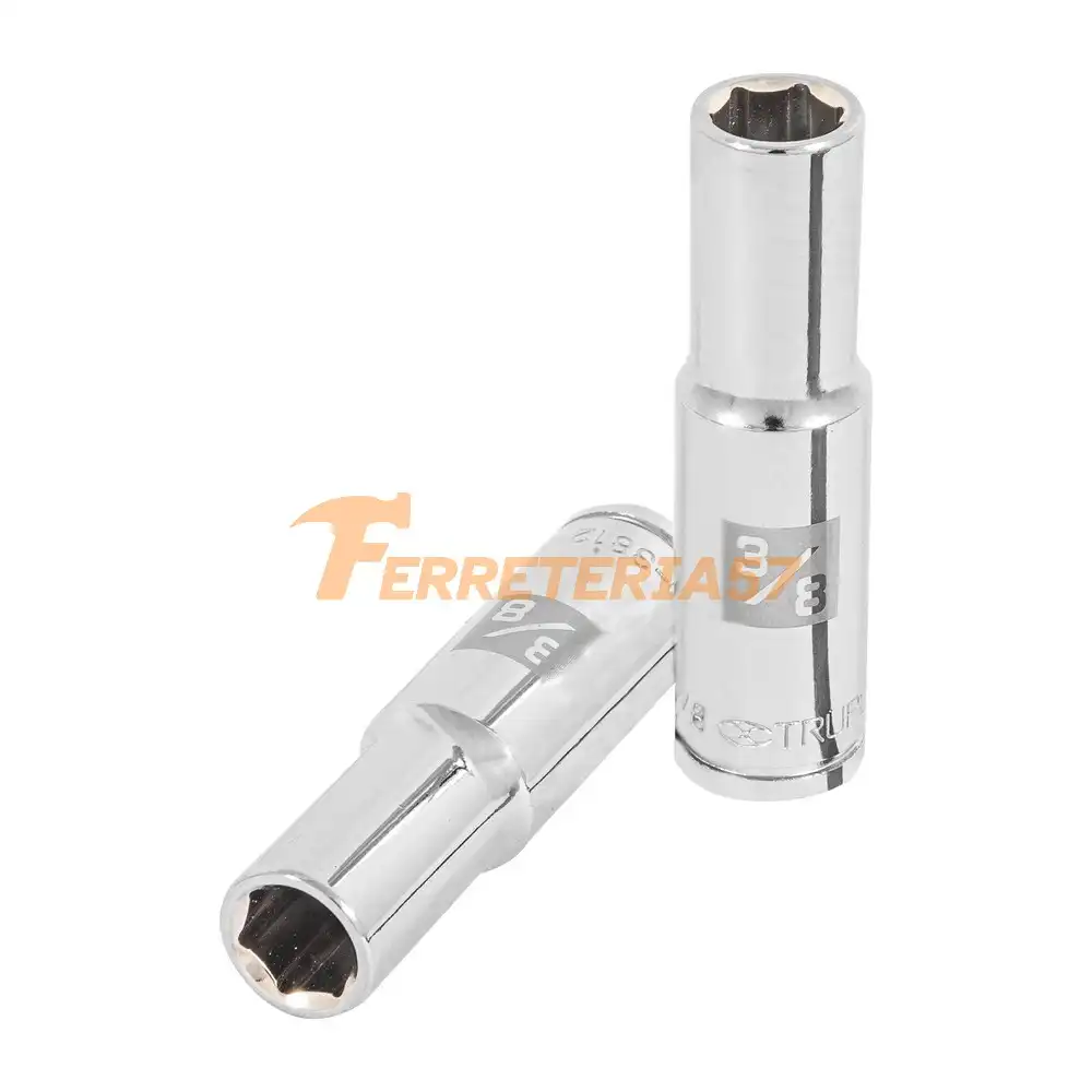 Dado largo de 3/8', 6 puntas, cuadro 3/8', Truper - 13712 - D-3812-HL
