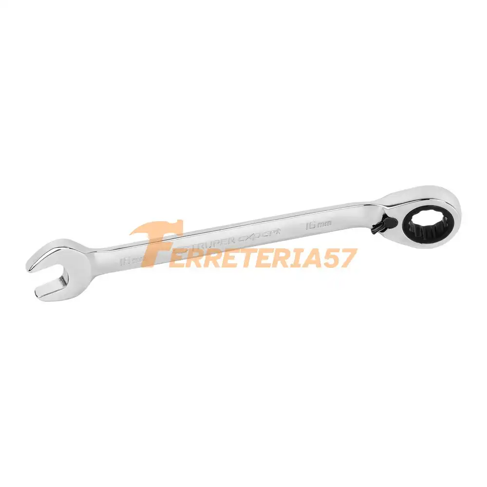 Llave combinada matraca reversible 16mmx205 mm largo, Expert - 13727 - LL-2016MXR