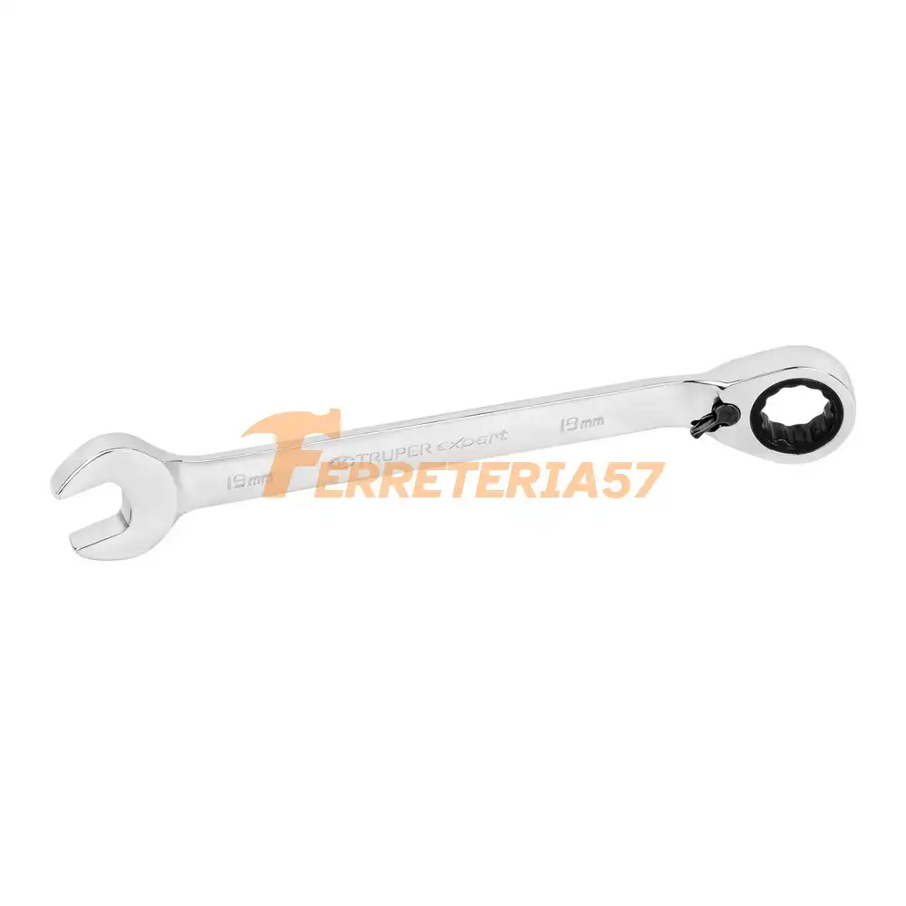 Llave combinada matraca reversible 19mmx241 mm largo, Expert - 13756 - LL-2019MXR