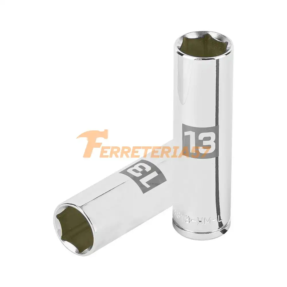 Dado largo de 13 mm, 6 puntas, cuadro 3/8', Truper - 13773 - D-3813-HM-L