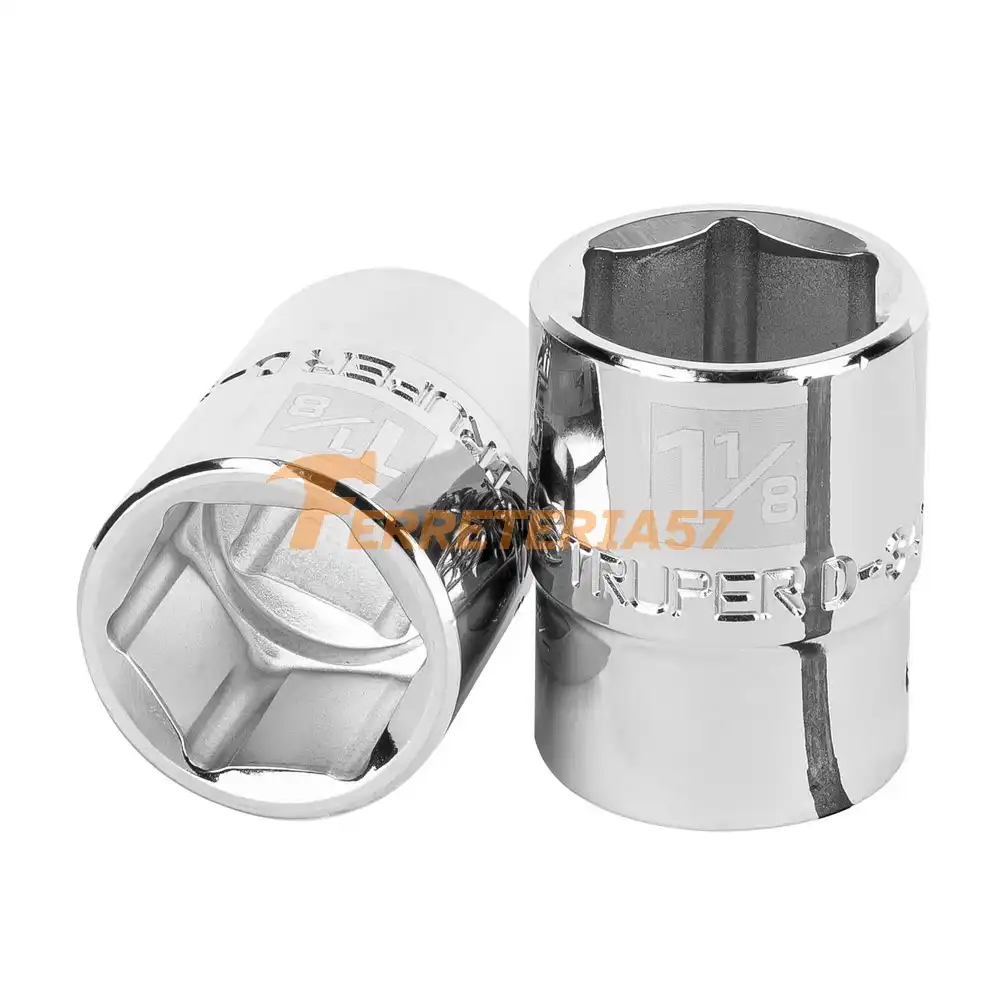 Dado de 1-1/8', 6 puntas, cuadro 3/4', Truper - 13826 - D-3436-H