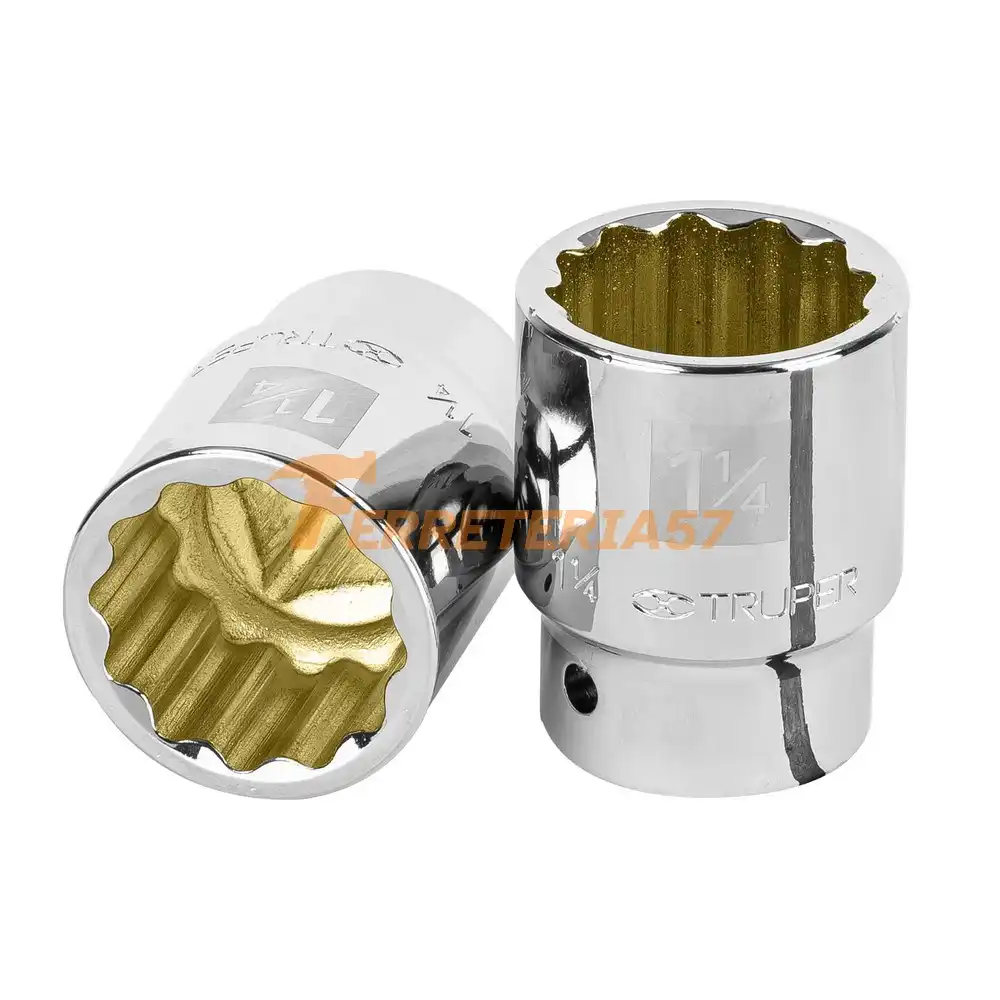 Dado de 1-1/4', 12 puntas, cuadro 3/4', Truper - 13858 - D-3440