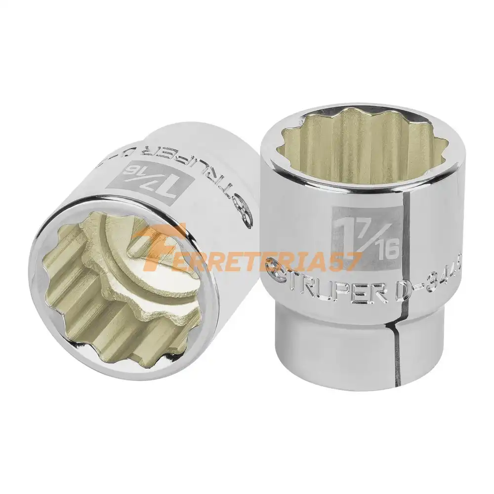 Dado de 1-7/16', 12 puntas, cuadro 3/4', Truper - 13861 - D-3446