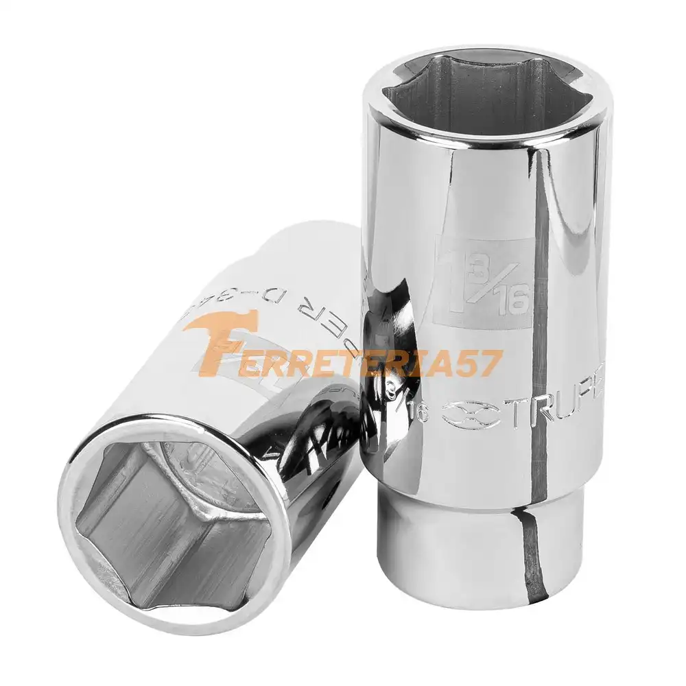 Dado largo de 1-3/16', 6 puntas, cuadro 3/4', Truper - 13886 - D-3438-HL