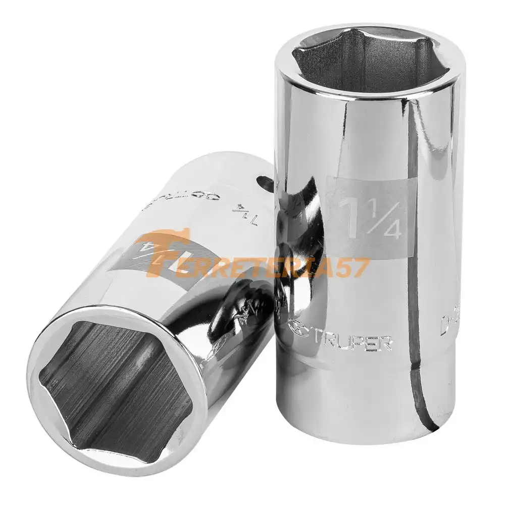 Dado largo de 1-1/4', 6 puntas, cuadro 3/4', Truper - 13887 - D-3440-HL