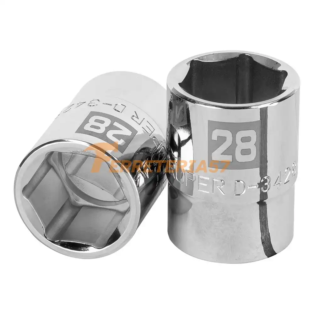 Dado de 28 mm, 6 puntas, cuadro 3/4', Truper - 14977 - D-3428-M