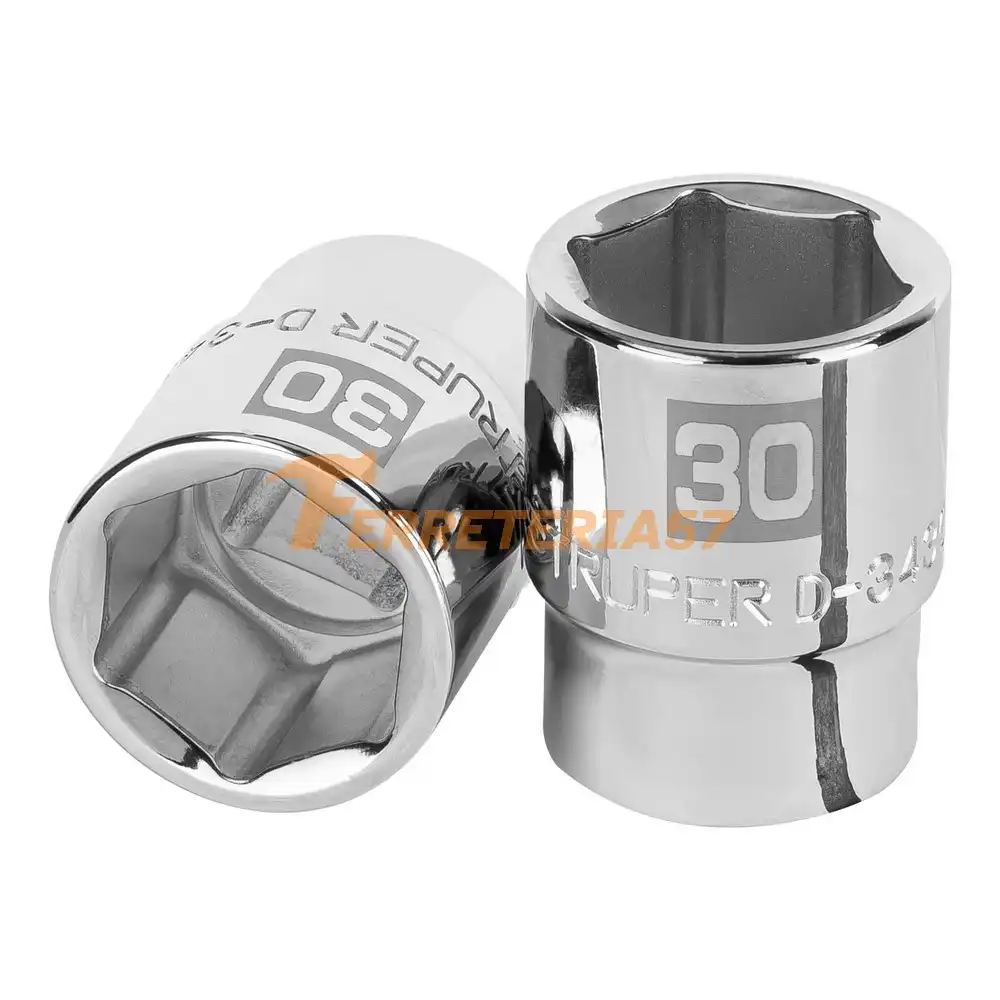 Dado de 30 mm, 6 puntas, cuadro 3/4', Truper - 14979 - D-3430-M