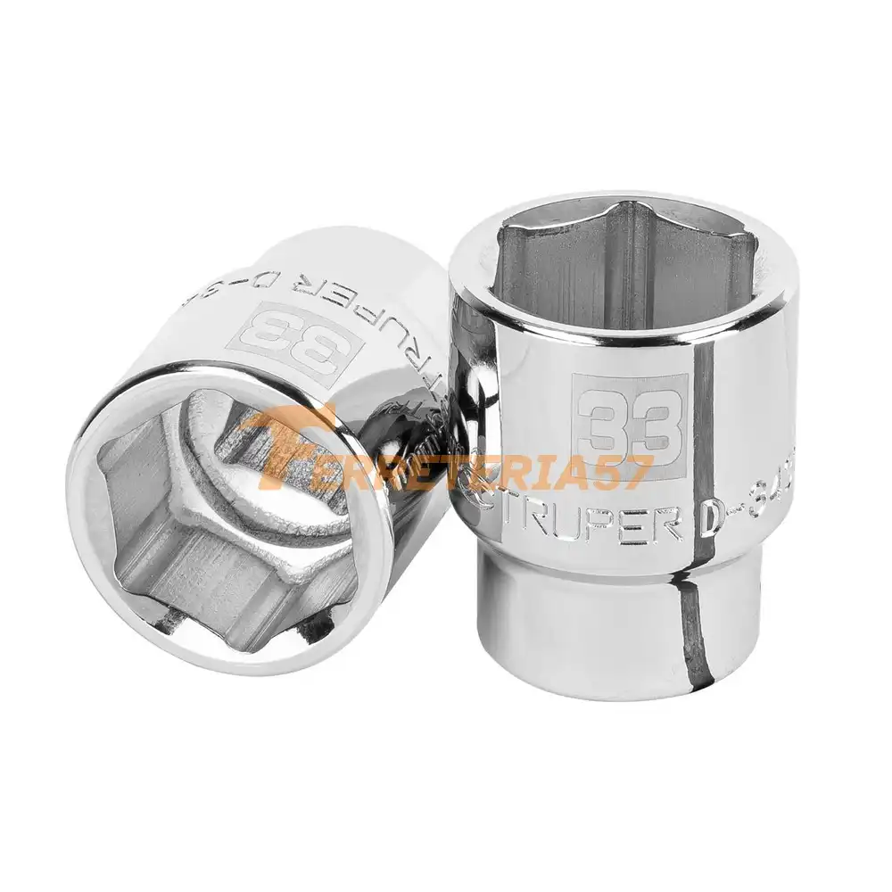 Dado de 33 mm, 6 puntas, cuadro 3/4', Truper - 14983 - D-3433-M