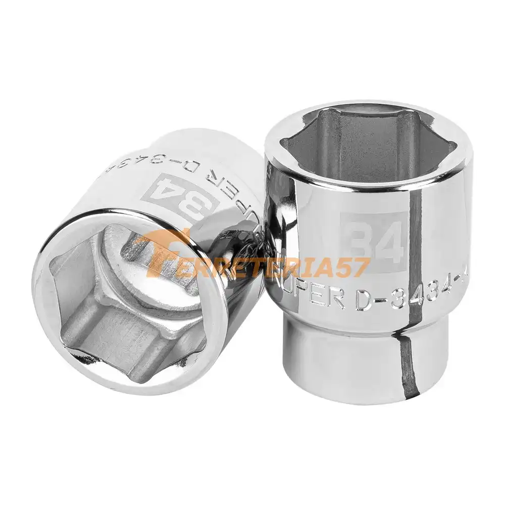 Dado de 34 mm, 6 puntas, cuadro 3/4', Truper - 14985 - D-3434-M