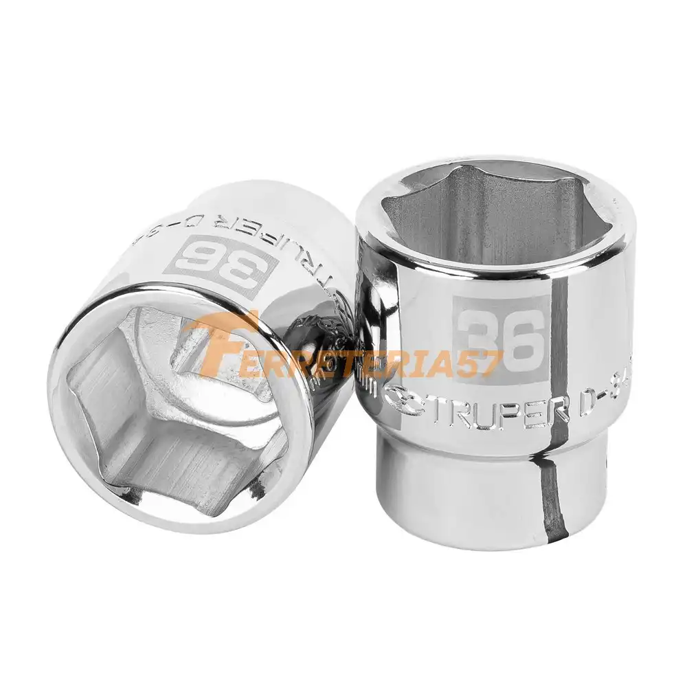 Dado de 36 mm, 6 puntas, cuadro 3/4', Truper - 14987 - D-3436-M