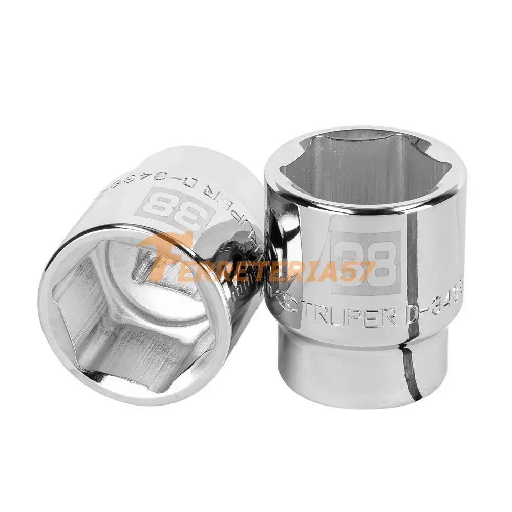 Dado de 38 mm, 6 puntas, cuadro 3/4', Truper - 14989 - D-3438-M