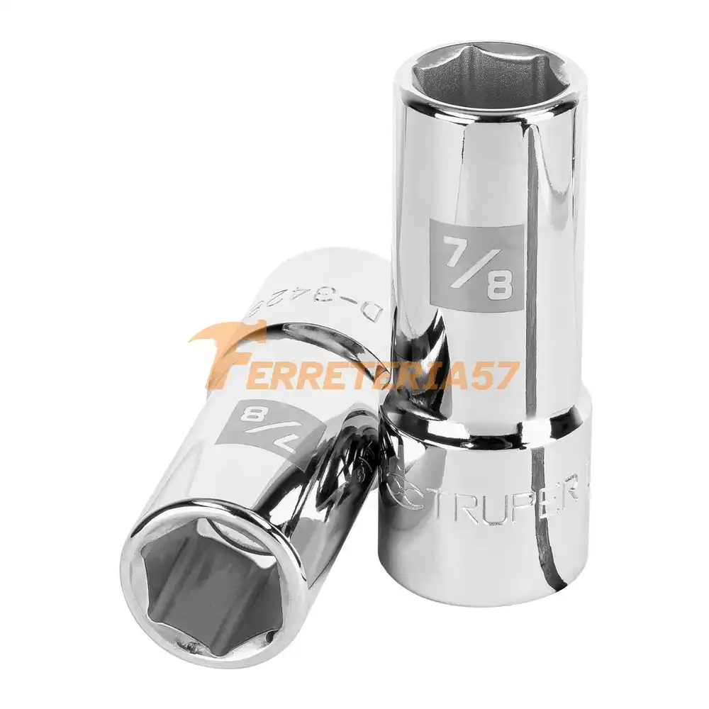 Dado largo de 7/8', 6 puntas, cuadro 3/4', Truper - 19341 - D-3428-HL