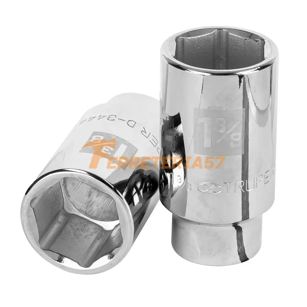 Dado largo de 1 3/8', 6 puntas, cuadro 3/4', Truper - 19346 - D-3444-HL