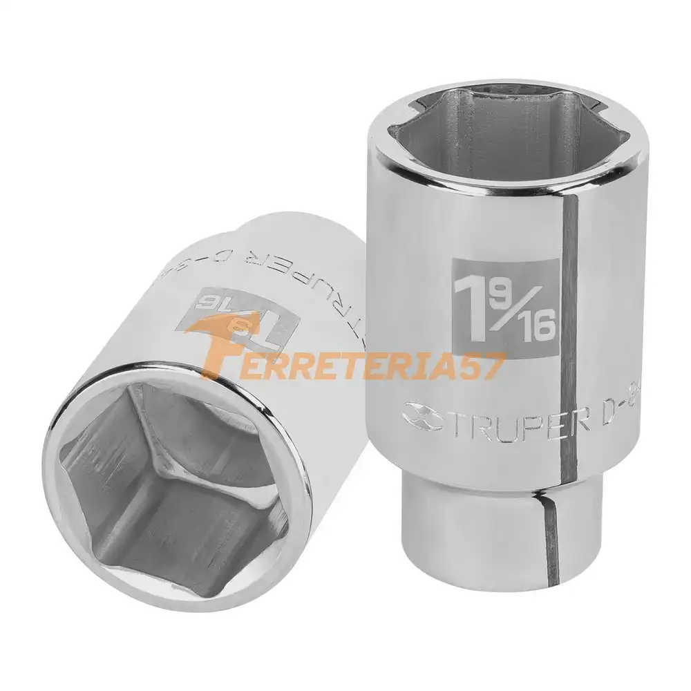 Dado largo de 1-9/16', 6 puntas, cuadro 3/4', Truper - 19348 - D-3450-HL