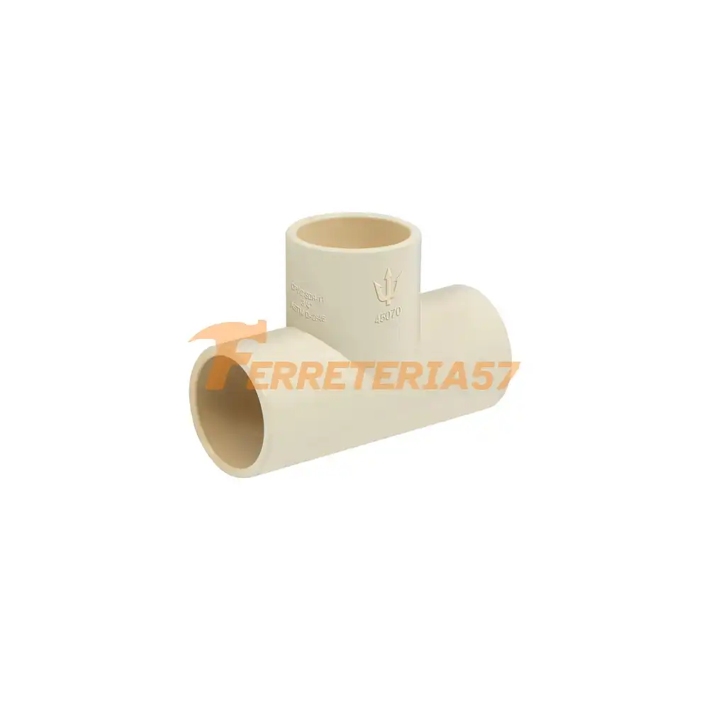 Tee sencilla de CPVC de 3/4', FOSET - 45070 - CPVC-762