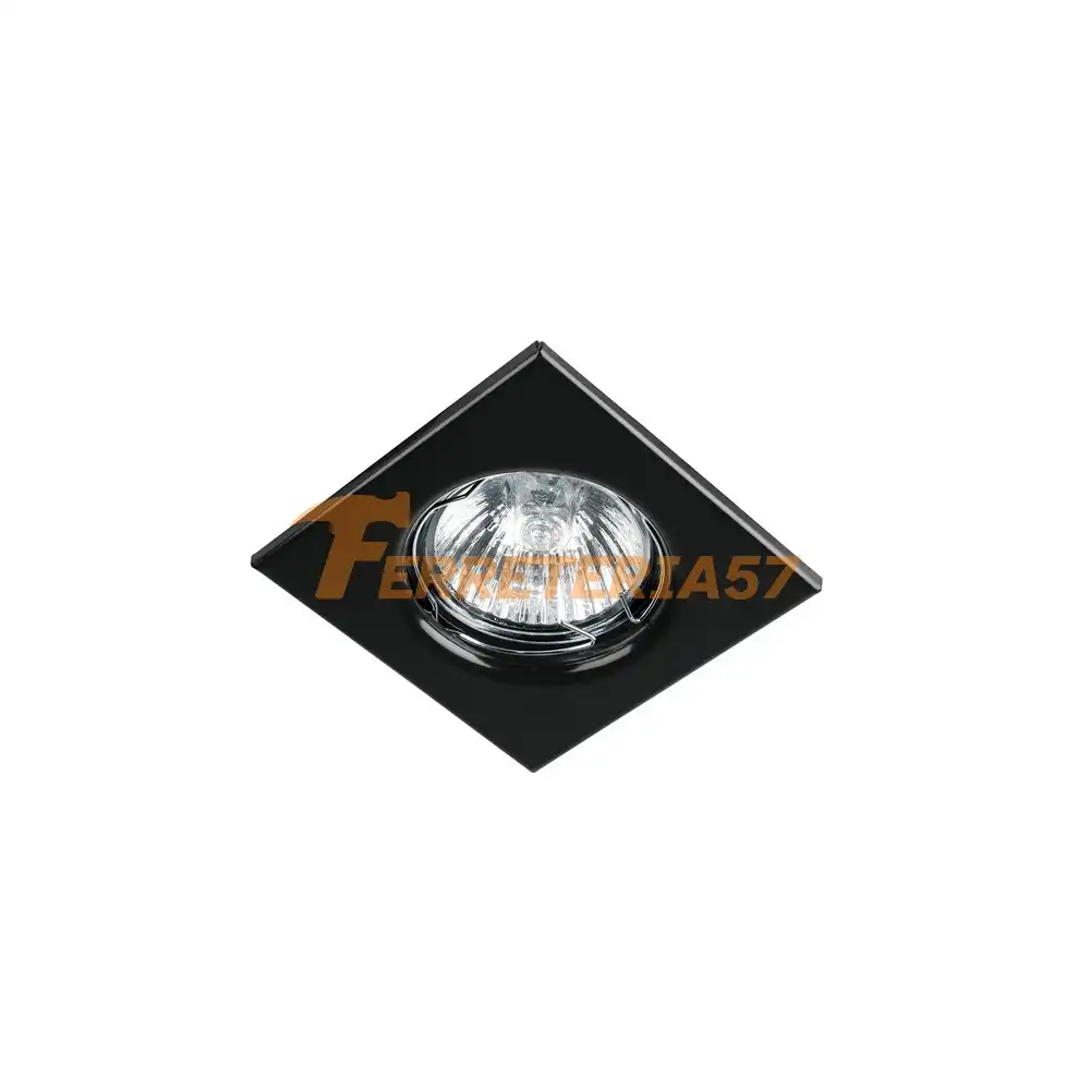 Luminario cuadrado negro spot fijo, lámpara no incluida - 45567 - EMP-111S